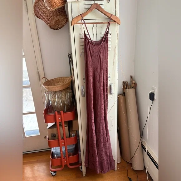 Anthropologie Lace Godet Maxi Slip Dress - Picture 6 of 12